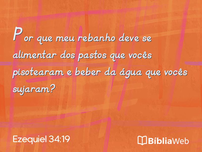 Ezequiel 34:19 em imagem para compartilhar