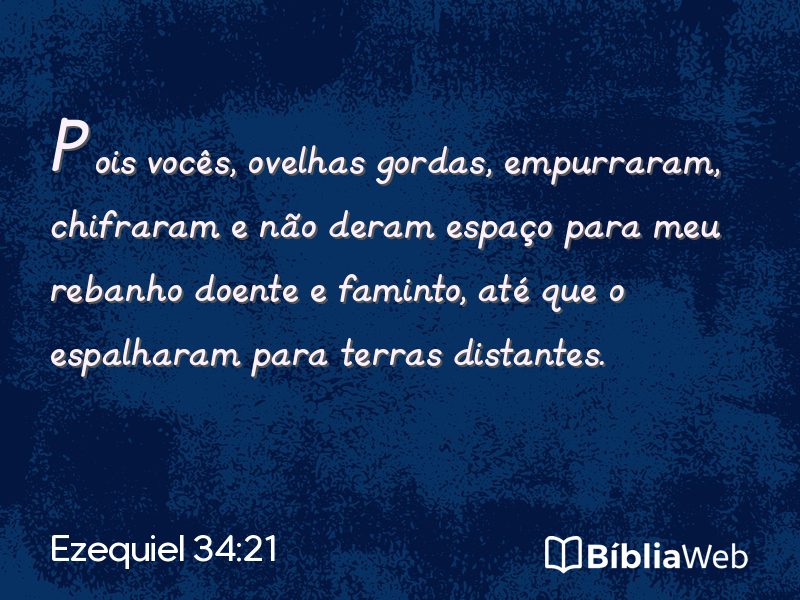 Ezequiel 34:21 em imagem para compartilhar