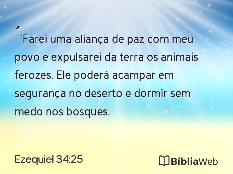 Ezequiel 34:25 em imagem para compartilhar