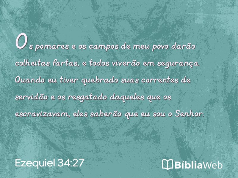 Ezequiel 34:27 em imagem para compartilhar
