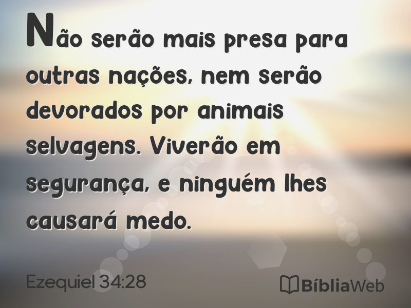Ezequiel 34:28 em imagem para compartilhar