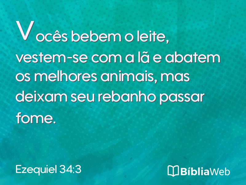 Ezequiel 34:3 em imagem para compartilhar