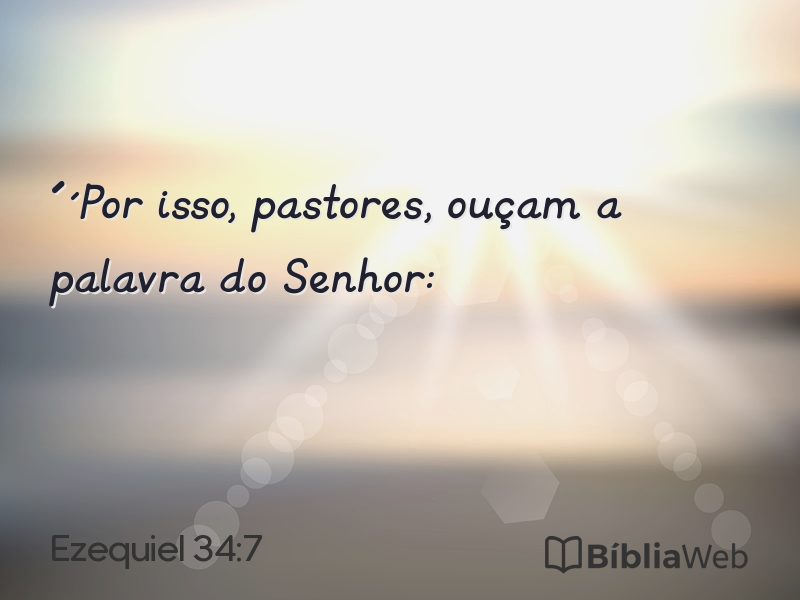 Ezequiel 34:7 em imagem para compartilhar