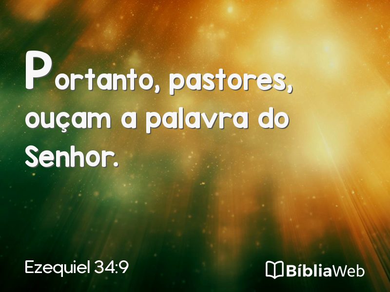 Ezequiel 34:9 em imagem para compartilhar