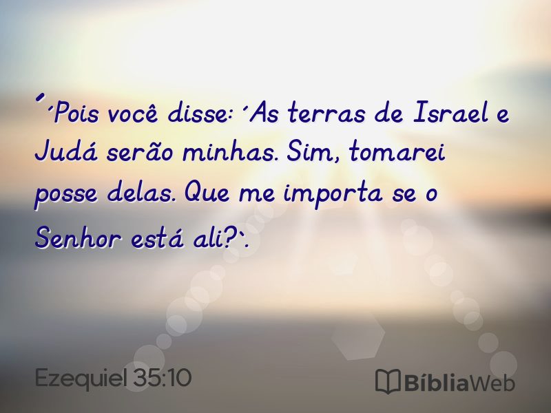 Ezequiel 35:10 em imagem para compartilhar