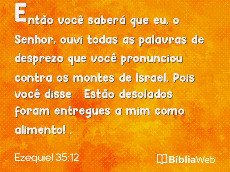 Ezequiel 35:12 em imagem para compartilhar