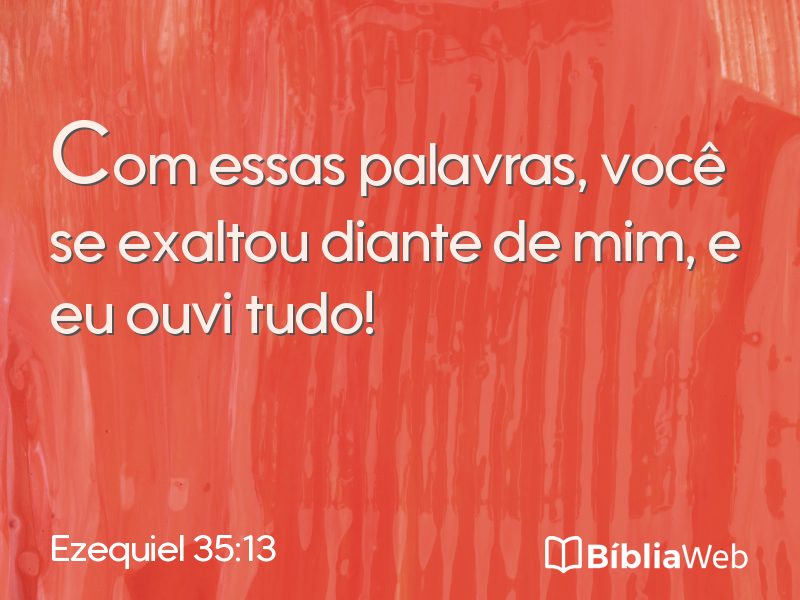 Ezequiel 35:13 em imagem para compartilhar