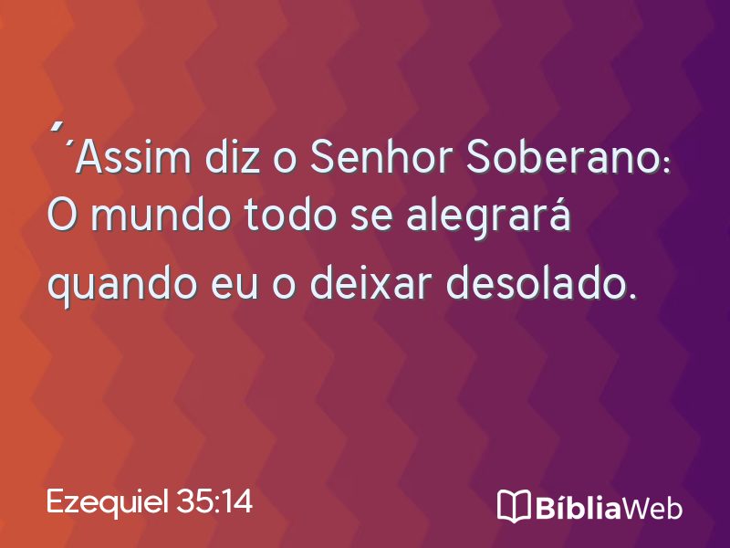 Ezequiel 35:14 em imagem para compartilhar
