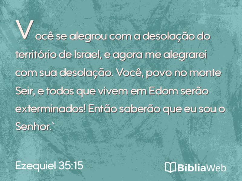 Ezequiel 35:15 em imagem para compartilhar
