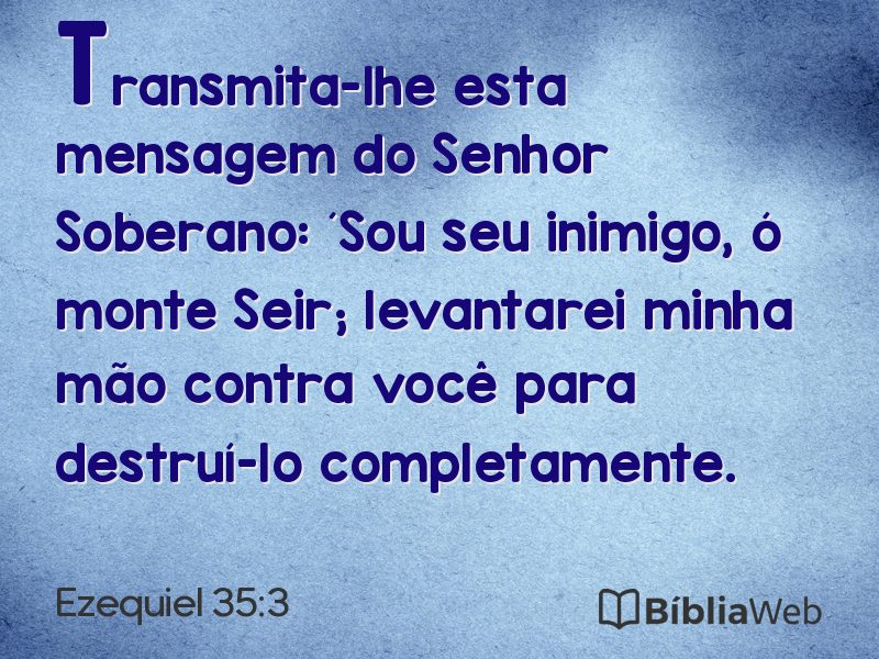 Ezequiel 35:3 em imagem para compartilhar