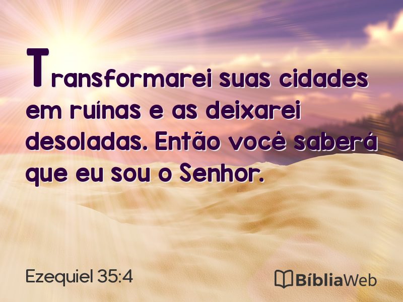 Ezequiel 35:4 em imagem para compartilhar