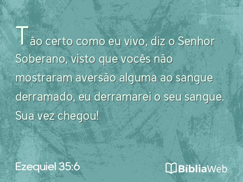 Ezequiel 35:6 em imagem para compartilhar