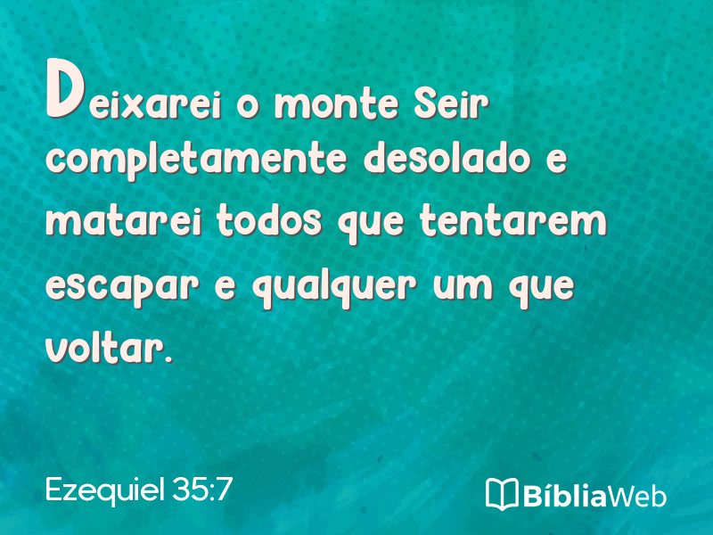 Ezequiel 35:7 em imagem para compartilhar