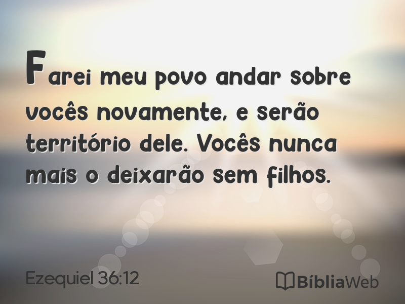 Ezequiel 36:12 em imagem para compartilhar