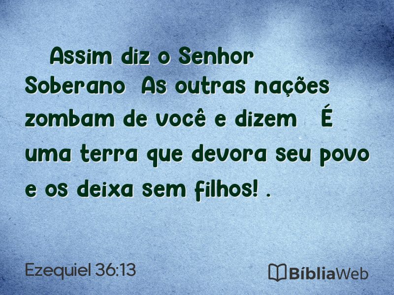 Ezequiel 36:13 em imagem para compartilhar