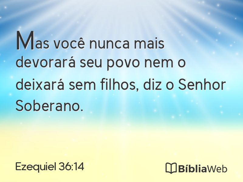 Ezequiel 36:14 em imagem para compartilhar