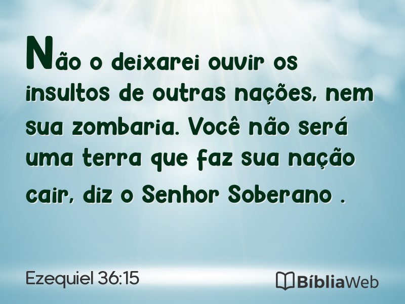 Ezequiel 36:15 em imagem para compartilhar