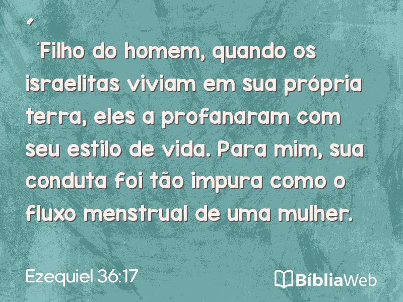 Ezequiel 36:17 em imagem para compartilhar