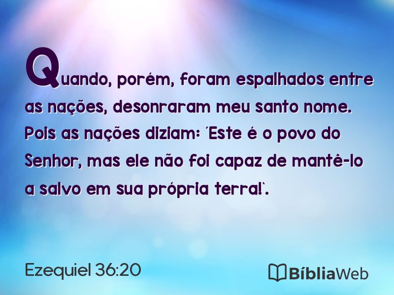 Ezequiel 36:20 em imagem para compartilhar