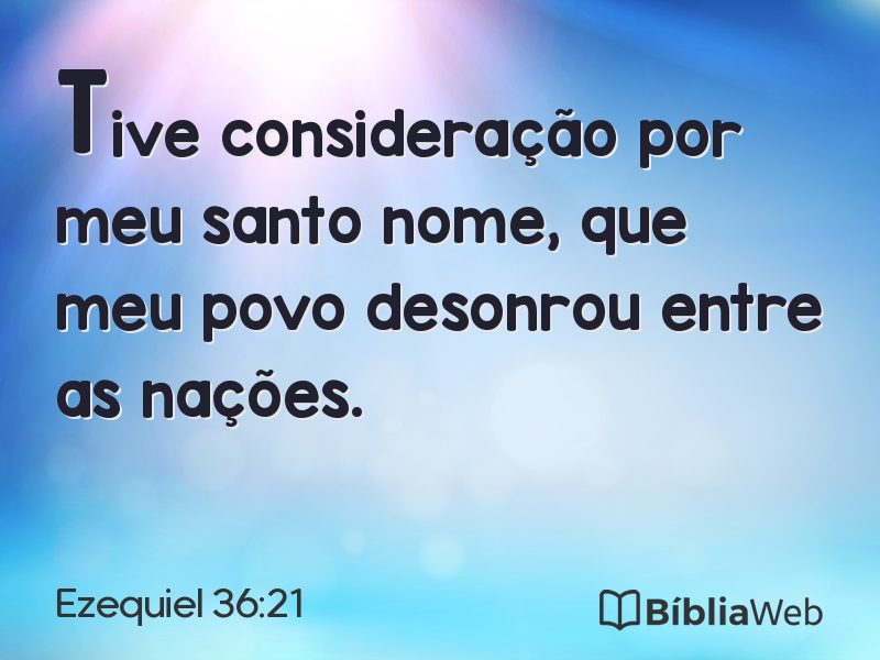 Ezequiel 36:21 em imagem para compartilhar
