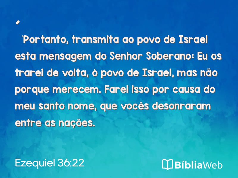 Ezequiel 36:22 em imagem para compartilhar
