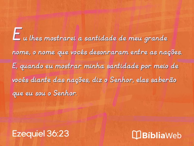 Ezequiel 36:23 em imagem para compartilhar