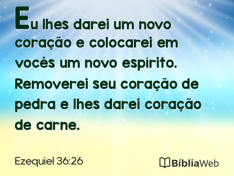 Ezequiel 36:26 em imagem para compartilhar