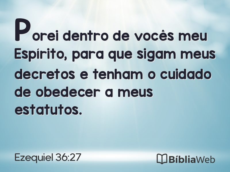 Ezequiel 36:27 em imagem para compartilhar
