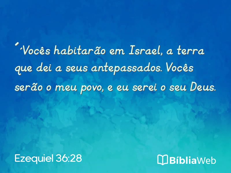 Ezequiel 36:28 em imagem para compartilhar