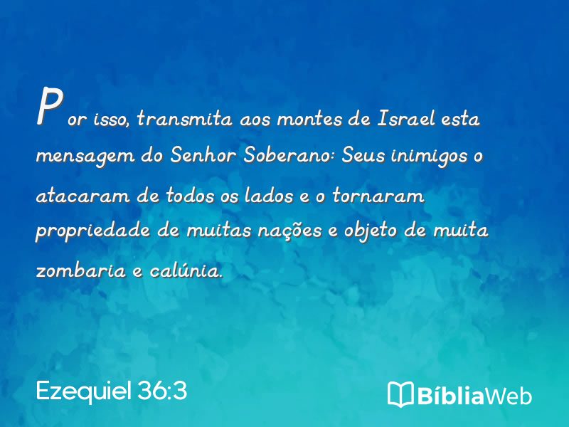 Ezequiel 36:3 em imagem para compartilhar