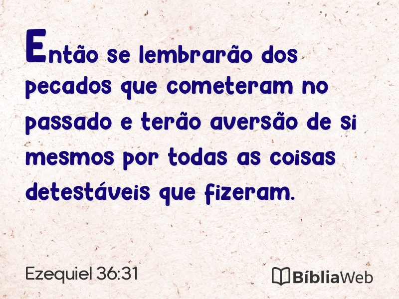 Ezequiel 36:31 em imagem para compartilhar