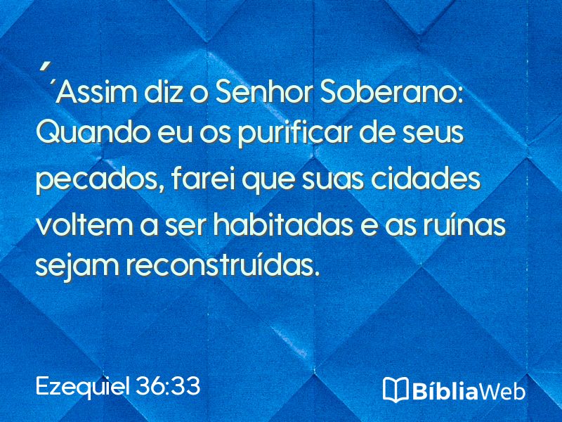 Ezequiel 36:33 em imagem para compartilhar