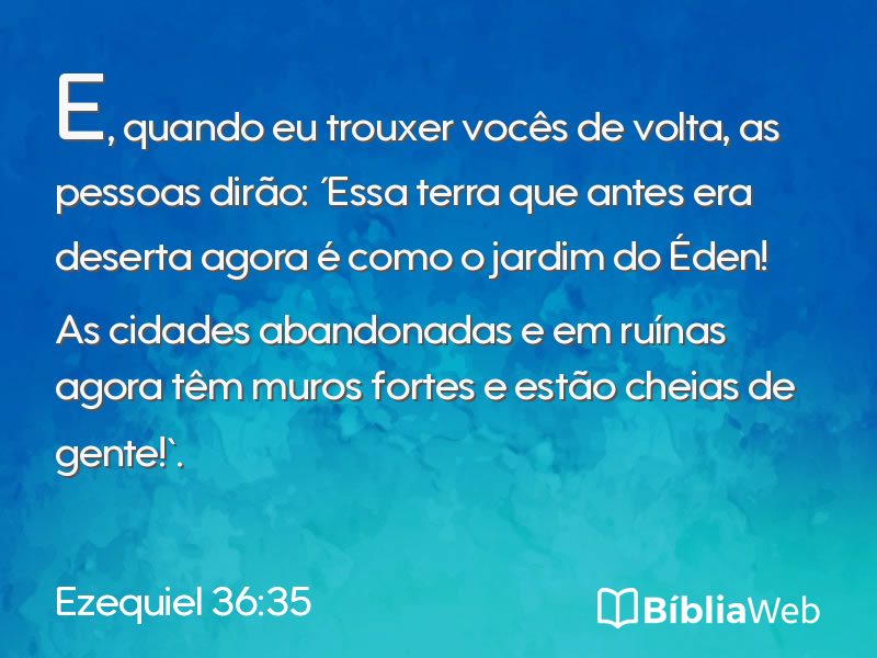 Ezequiel 36:35 em imagem para compartilhar