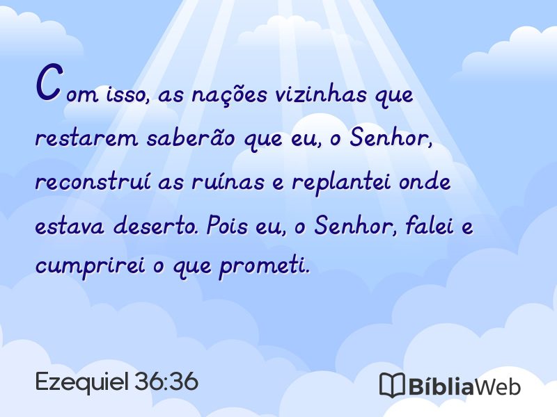 Ezequiel 36:36 em imagem para compartilhar