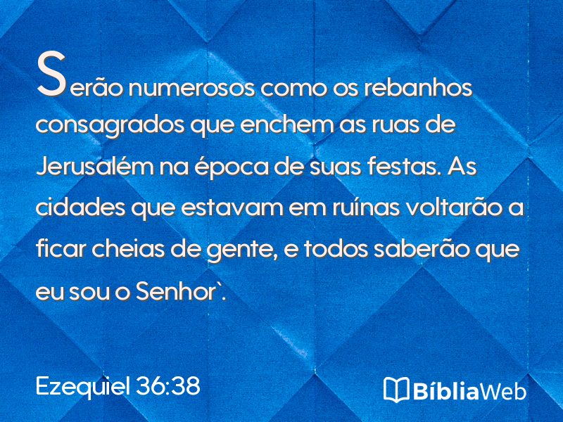 Ezequiel 36:38 em imagem para compartilhar