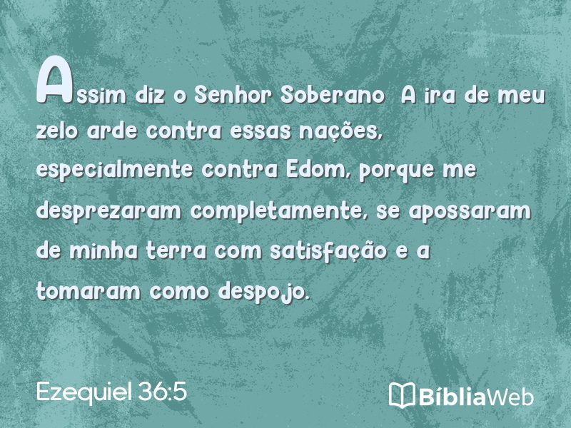 Ezequiel 36:5 em imagem para compartilhar
