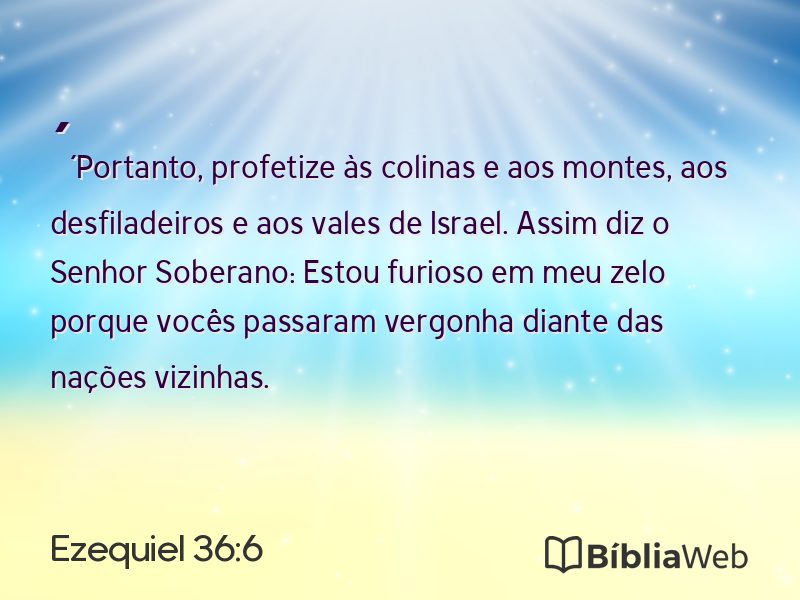 Ezequiel 36:6 em imagem para compartilhar