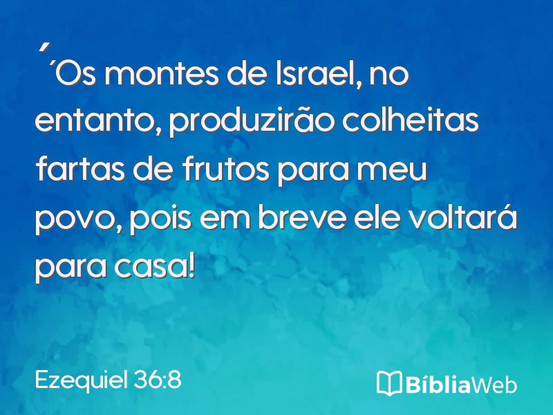 Ezequiel 36:8 em imagem para compartilhar