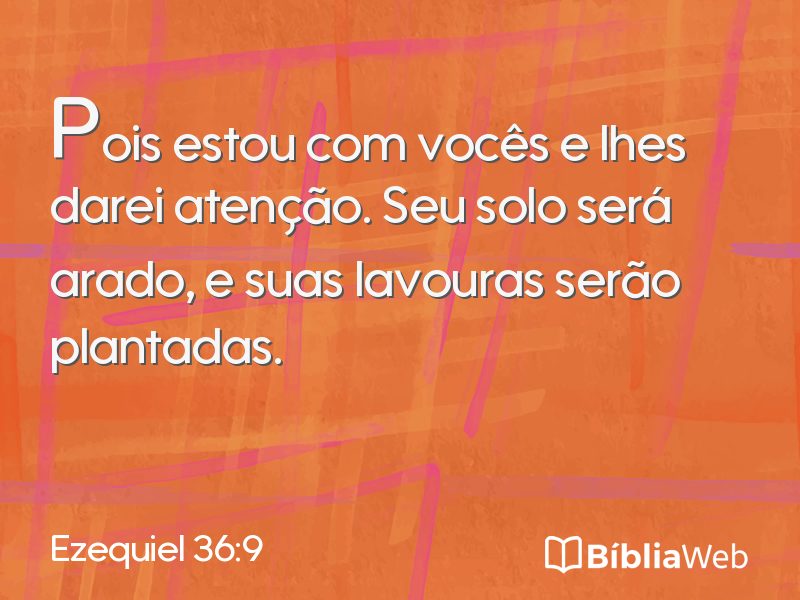 Ezequiel 36:9 em imagem para compartilhar