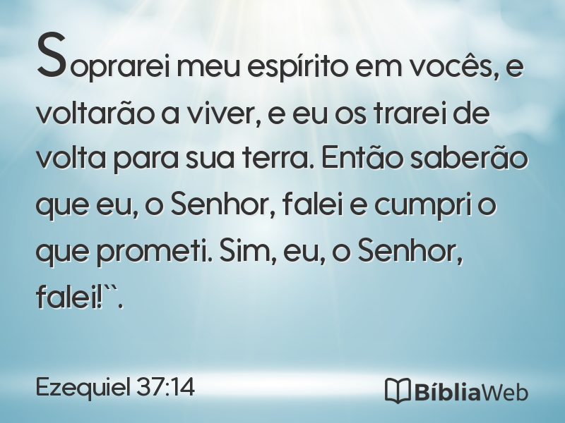 Ezequiel 37:14 em imagem para compartilhar