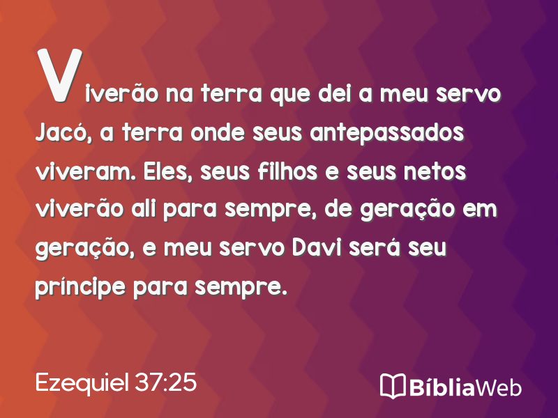 Ezequiel 37:25 em imagem para compartilhar