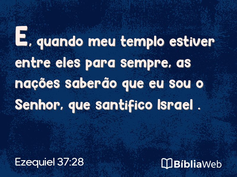 Ezequiel 37:28 em imagem para compartilhar