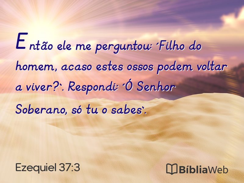 Ezequiel 37:3 em imagem para compartilhar