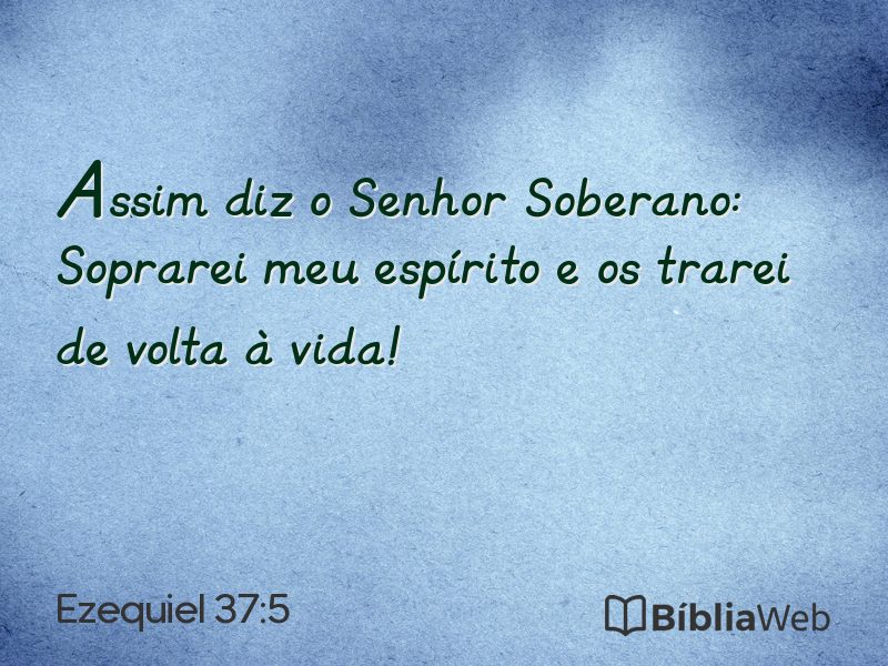 Ezequiel 37:5 em imagem para compartilhar