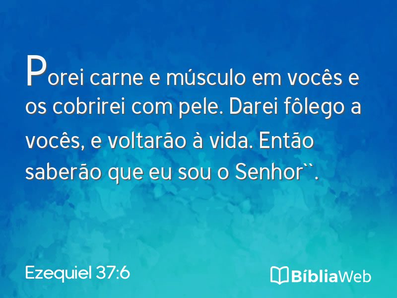 Ezequiel 37:6 em imagem para compartilhar