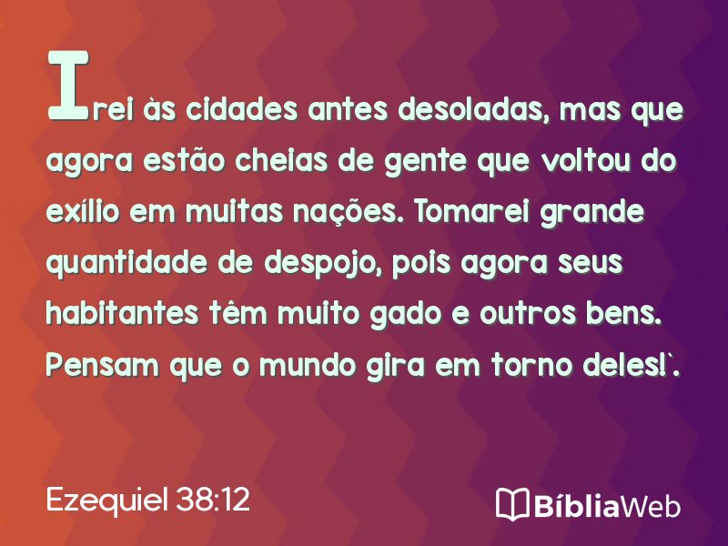 Ezequiel 38:12 em imagem para compartilhar