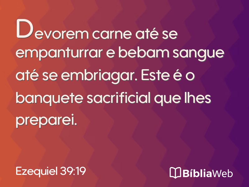 Ezequiel 39:19 em imagem para compartilhar