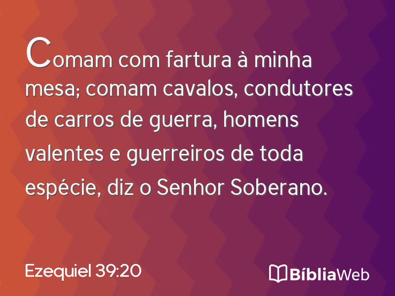 Ezequiel 39:20 em imagem para compartilhar