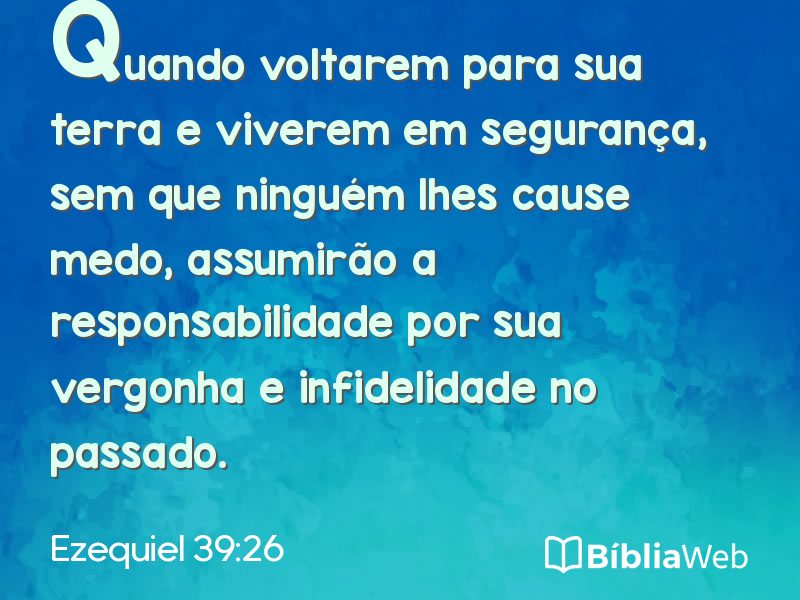 Ezequiel 39:26 em imagem para compartilhar