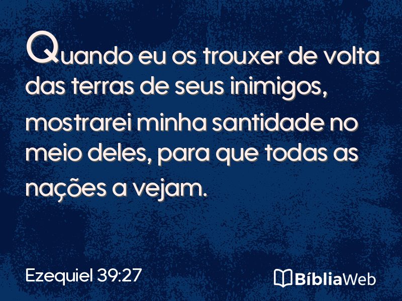 Ezequiel 39:27 em imagem para compartilhar